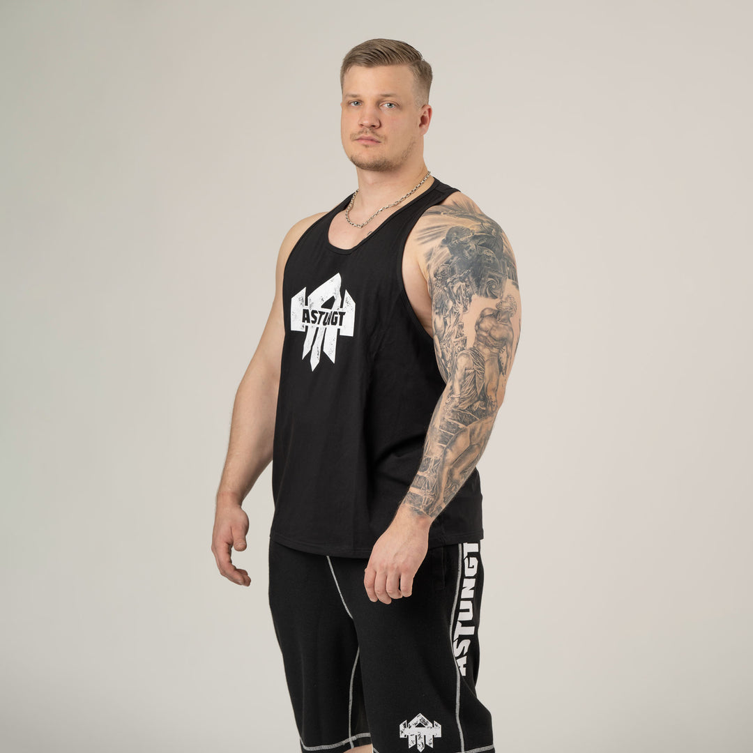 Black Stringer Tank Top