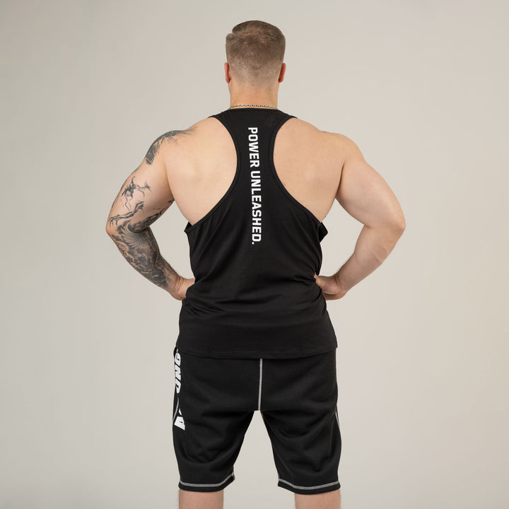 Black Stringer Tank Top