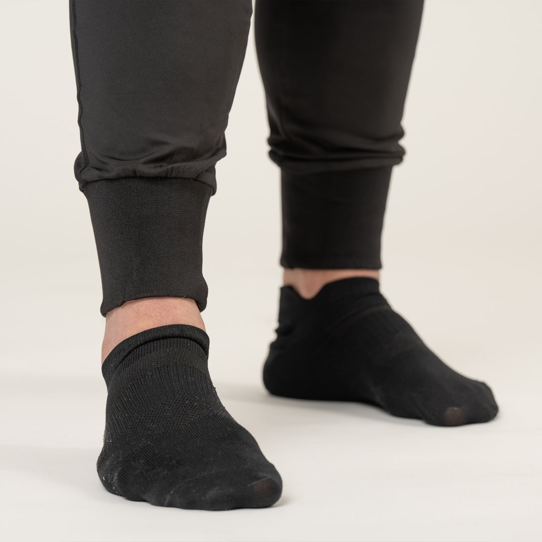 Lightweight High Rib Jogger Black