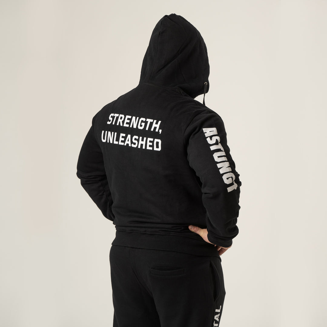 Oversized Hoodie - Svart Hoodie för Styrketräning